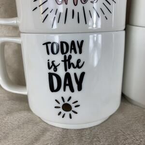 Indigo Book Store 4 Mug Set Mugs For The Moment Collectable Fun Quotes
